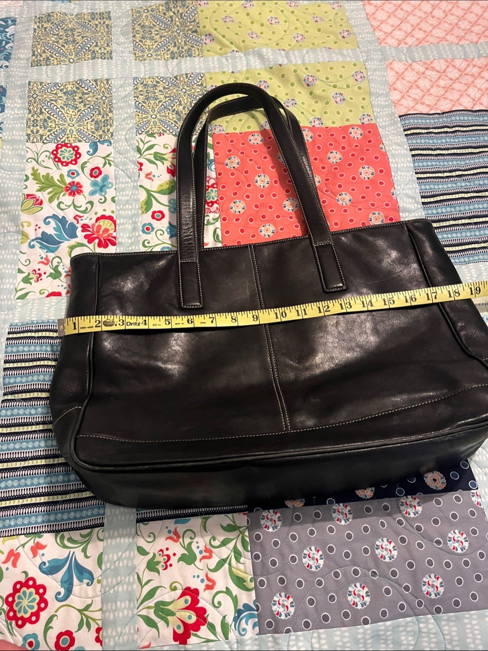 Coach Black Leather Tote Bag
